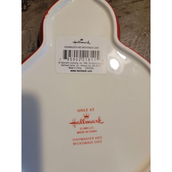Hallmark Snowman shaped ceramic plate cookie xmas - Picture 3 of 3